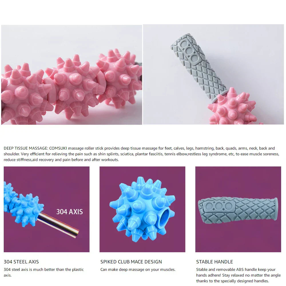 Yoga Balls Massage Roller Stick Trigger Point