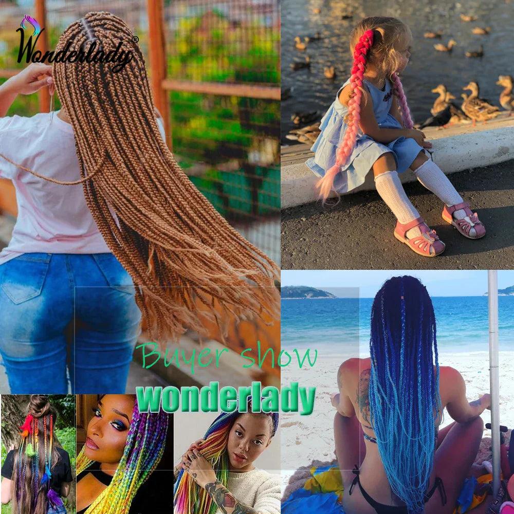 Wonderlady Color Long Colored Braiding Hair Jumbo Braids