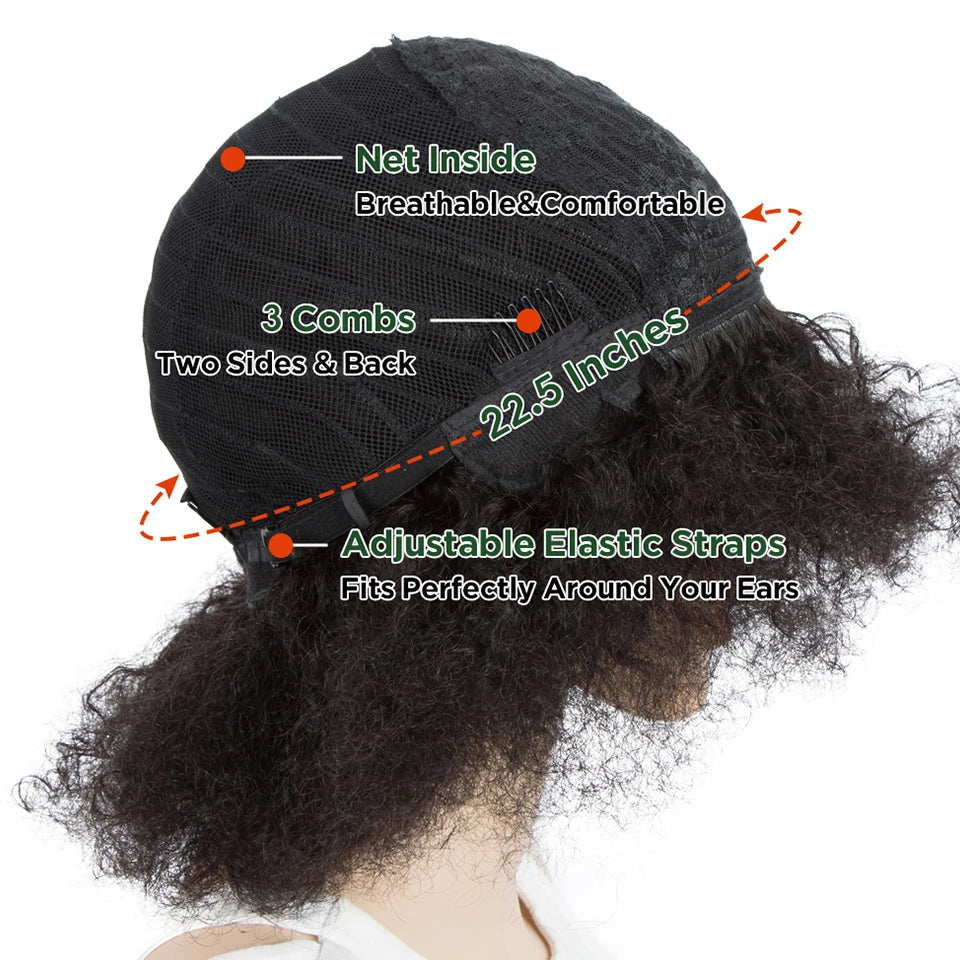 Peruvian Human Hair Short Sassy Human Hair Wigs