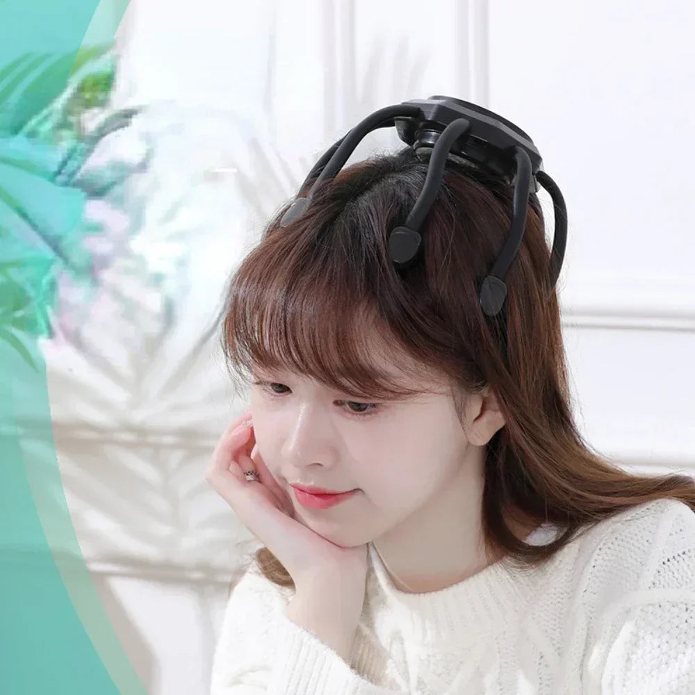 Head Massager Octopus Scalp Massage Instrument With Bluetooth