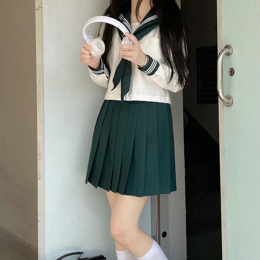 Japanese School Girl Uniform Xs- Jk Green Sailor