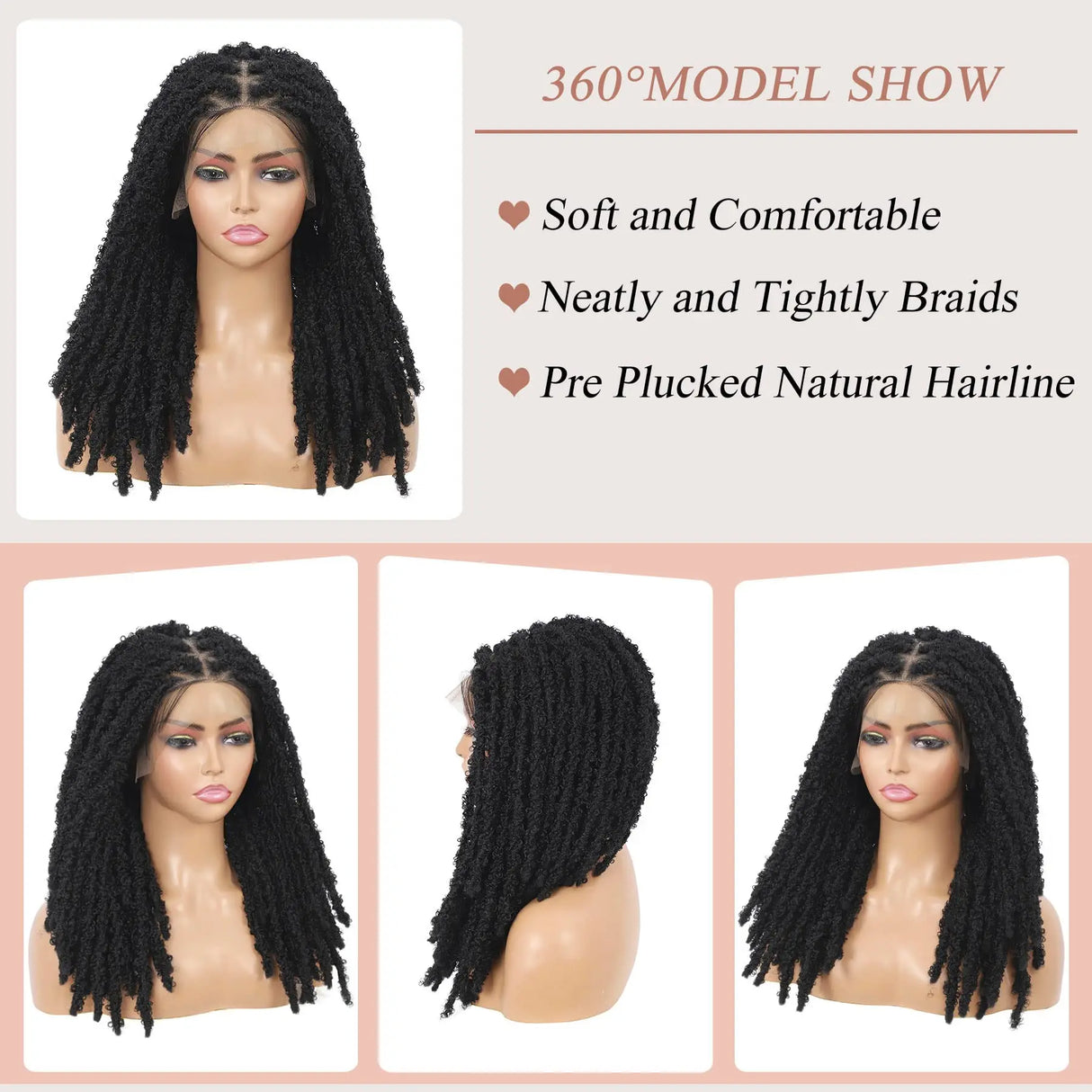 Kalyss Triangle Knotless Butterfly Locs Braided Wigs