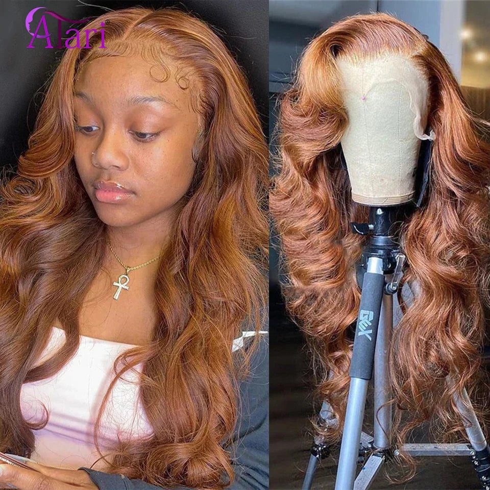 Copper Ginger Brown Body Wave Wigs Brazilian
