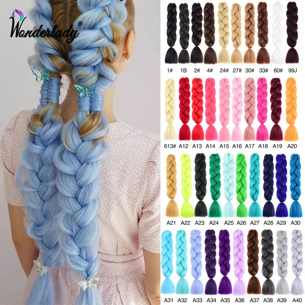 Wonderlady Color Long Colored Braiding Hair Jumbo Braids