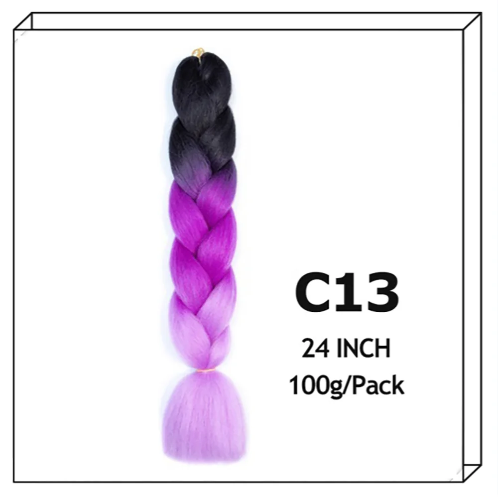 Synthetic Long Jumbo Ombre Braiding Hair For Women