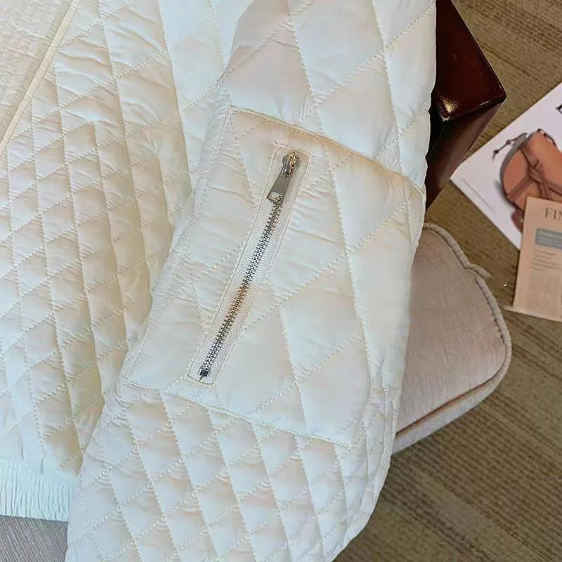 White Winter Down Cotton Jackets Women Korean