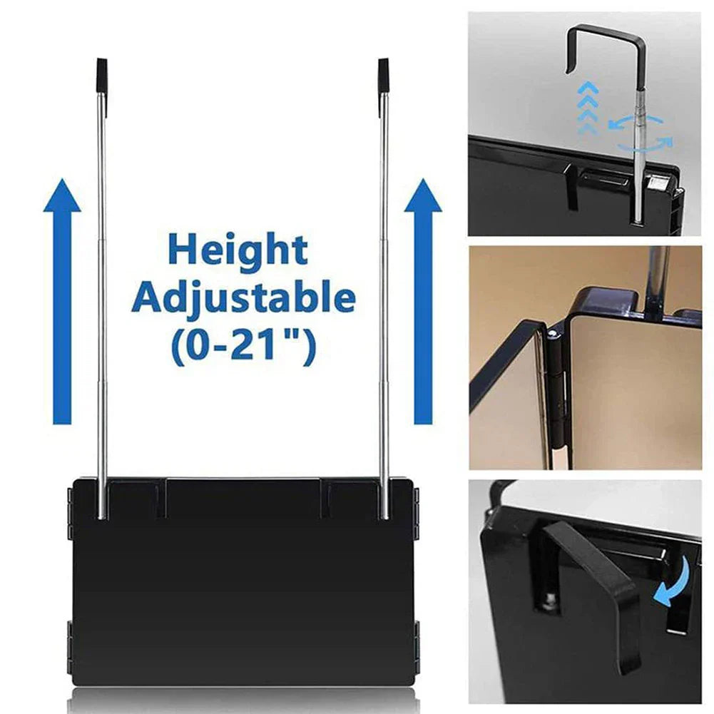 Way Mirror With Lights Cosmetic Mirror Trifold Hair