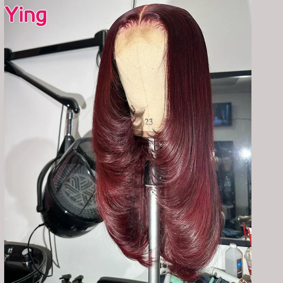 Ying Hair Dark Burgundy Lace Front Wig