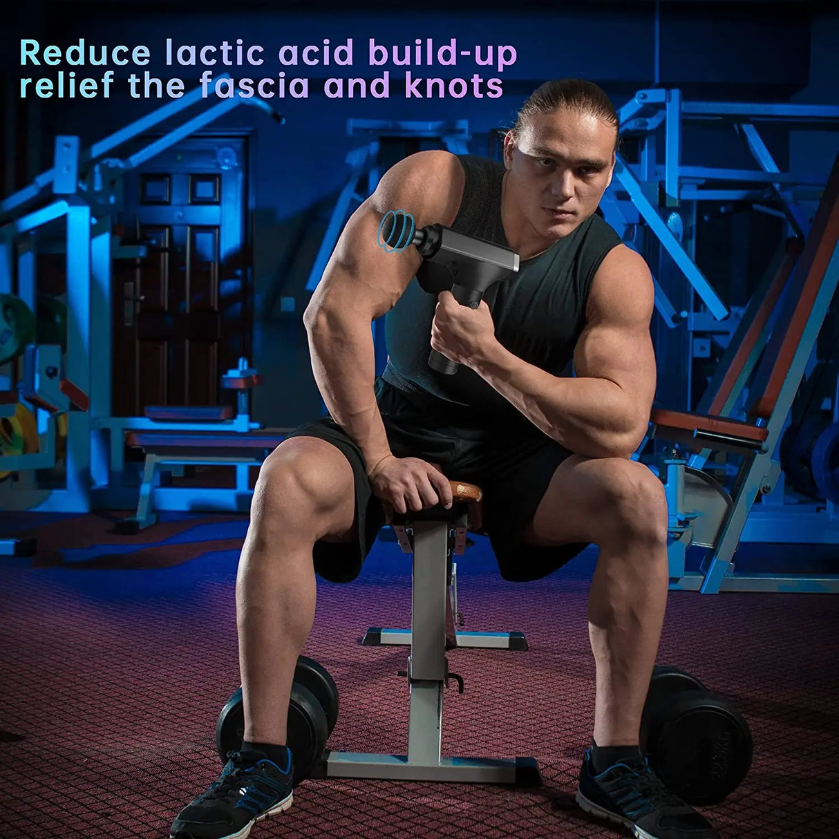 Lcd High Frequency Fascia Gun Massager With