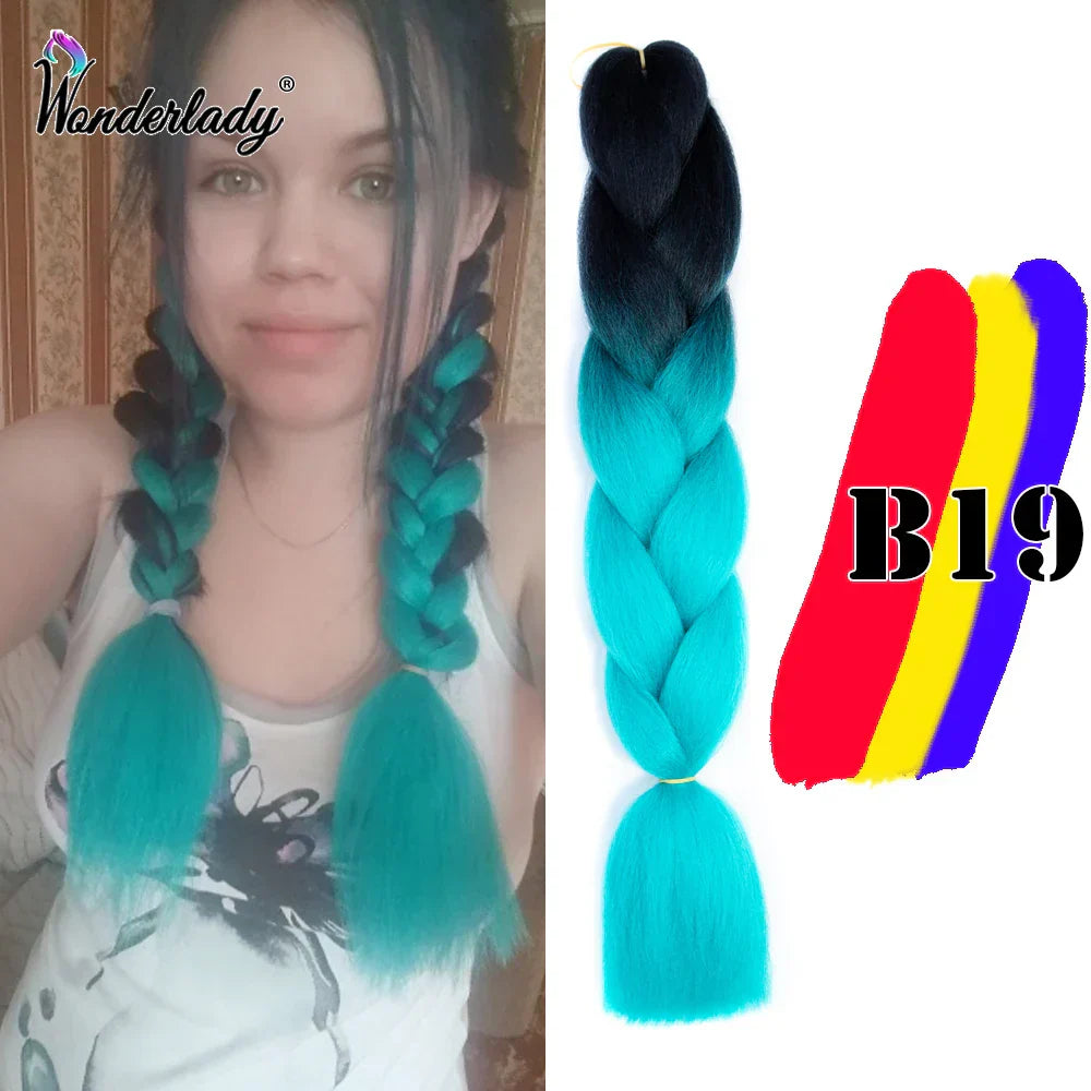Wonderlady Color Long Colored Braiding Hair Jumbo Braids