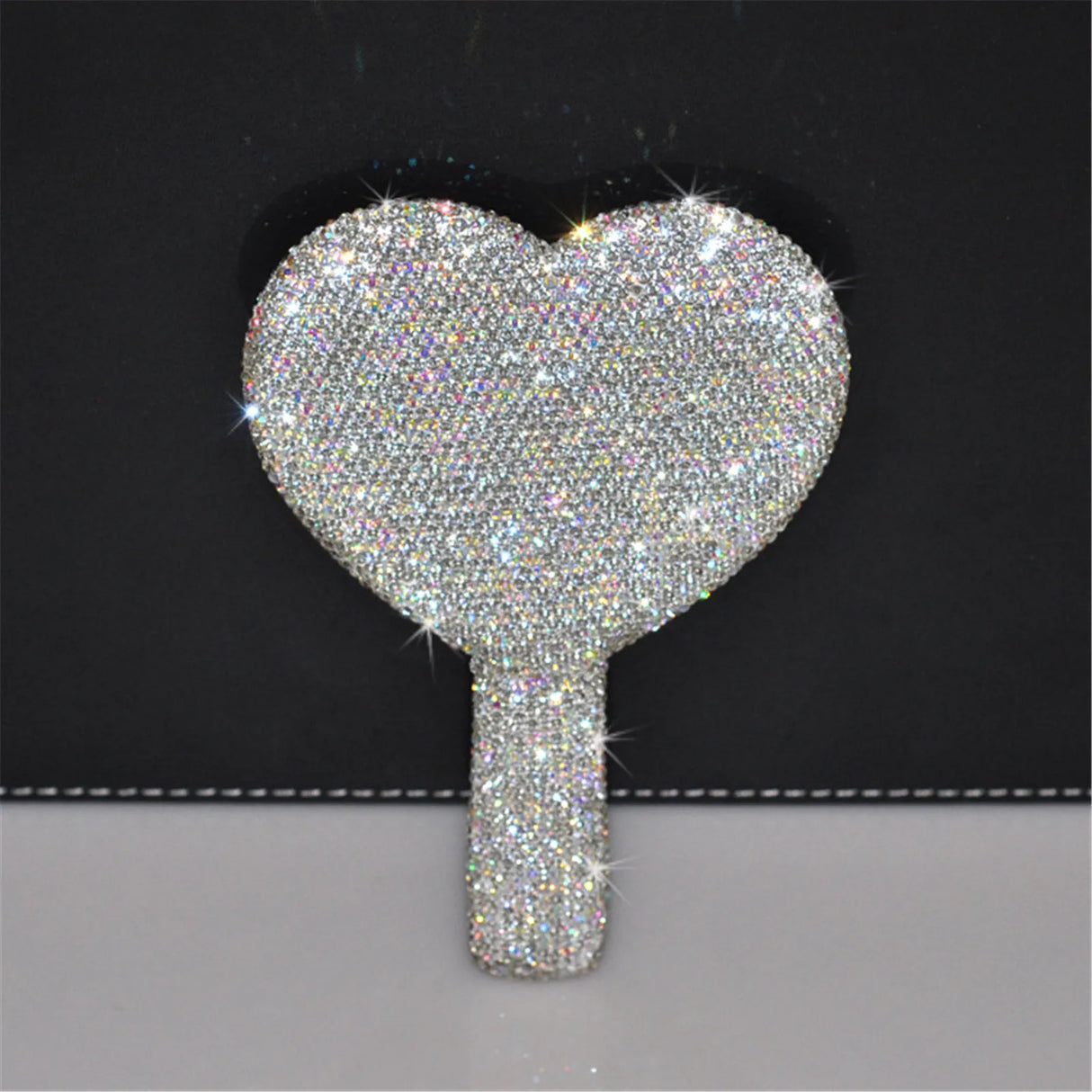 Luxury Diamond Hand Mirror Love Heart Mirror Female