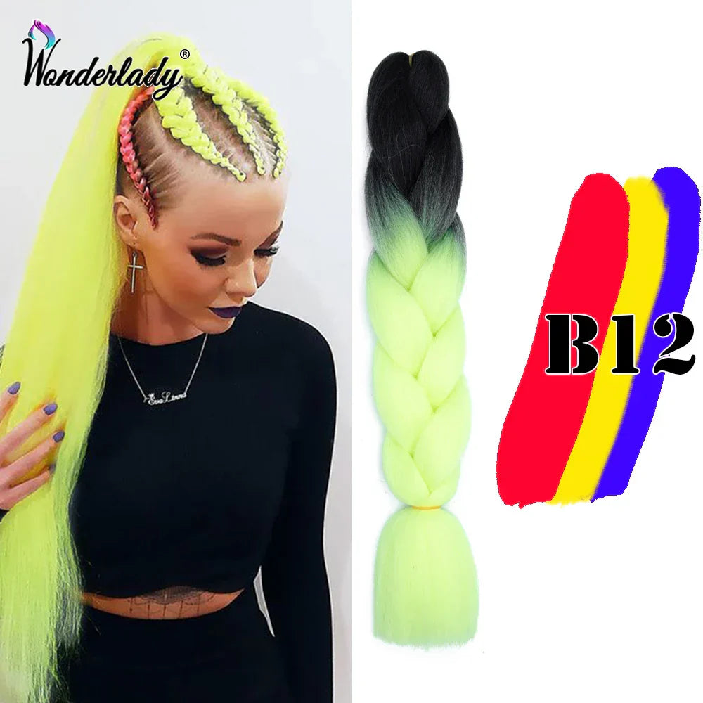 Wonderlady Color Long Colored Braiding Hair Jumbo Braids
