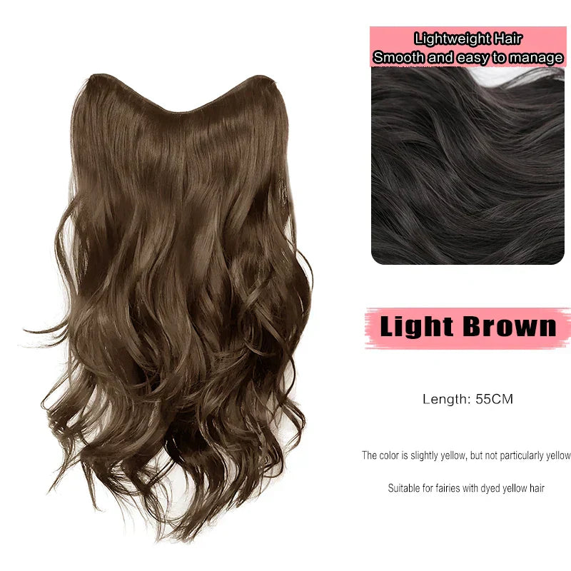 As-Part Synthetic Clip In Hair Extension Long Thick
