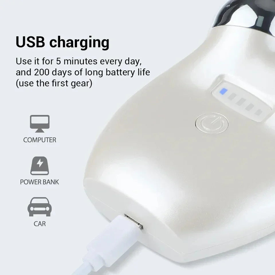 Microcurrent Facial Toning Device Ems Face Roller Electric