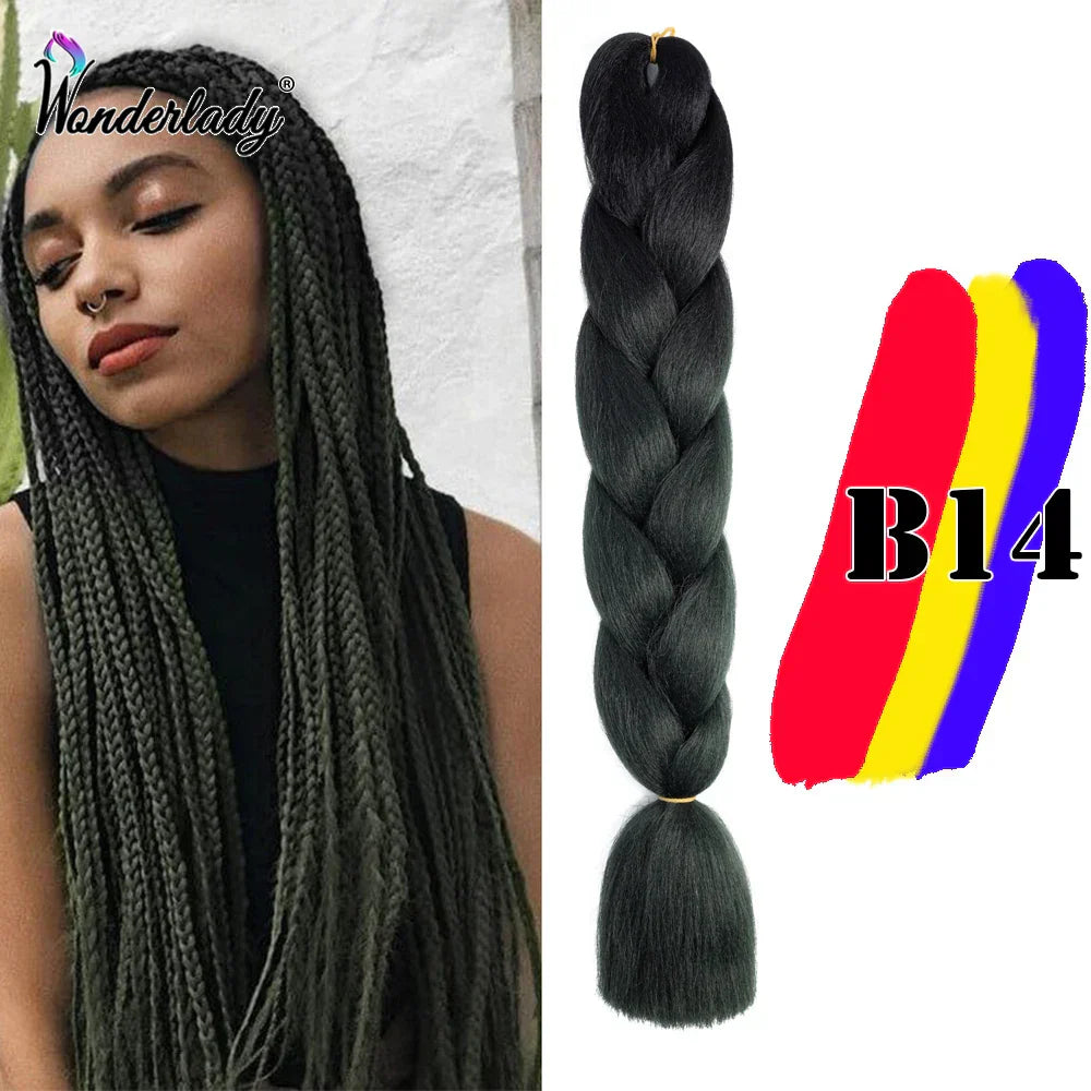 Wonderlady Color Long Colored Braiding Hair Jumbo Braids