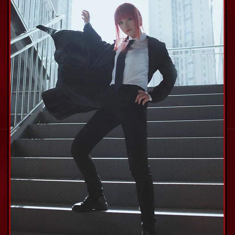 Anime Chainsaw Man Woman Makima Cosplay Costume Outfit