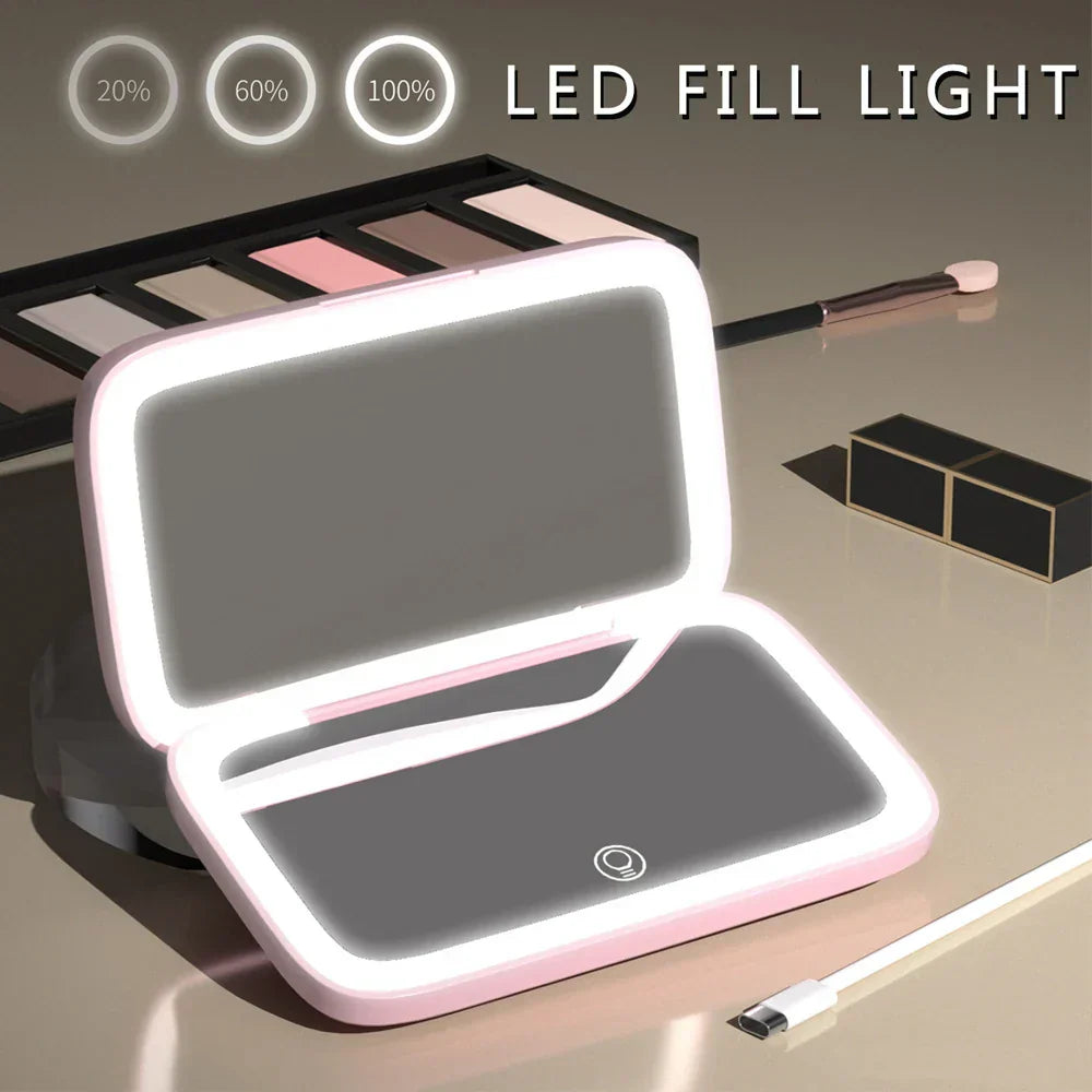 Led Rechargeable Makeup Mirror With X Magnifying