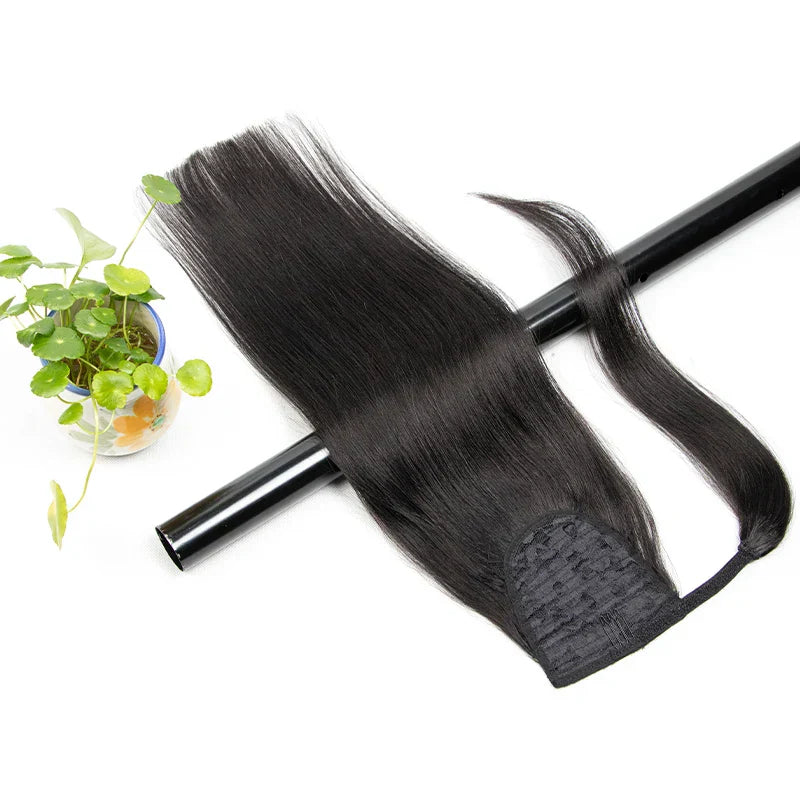 Ponytail Human Hair Clip In Extensions % Remy