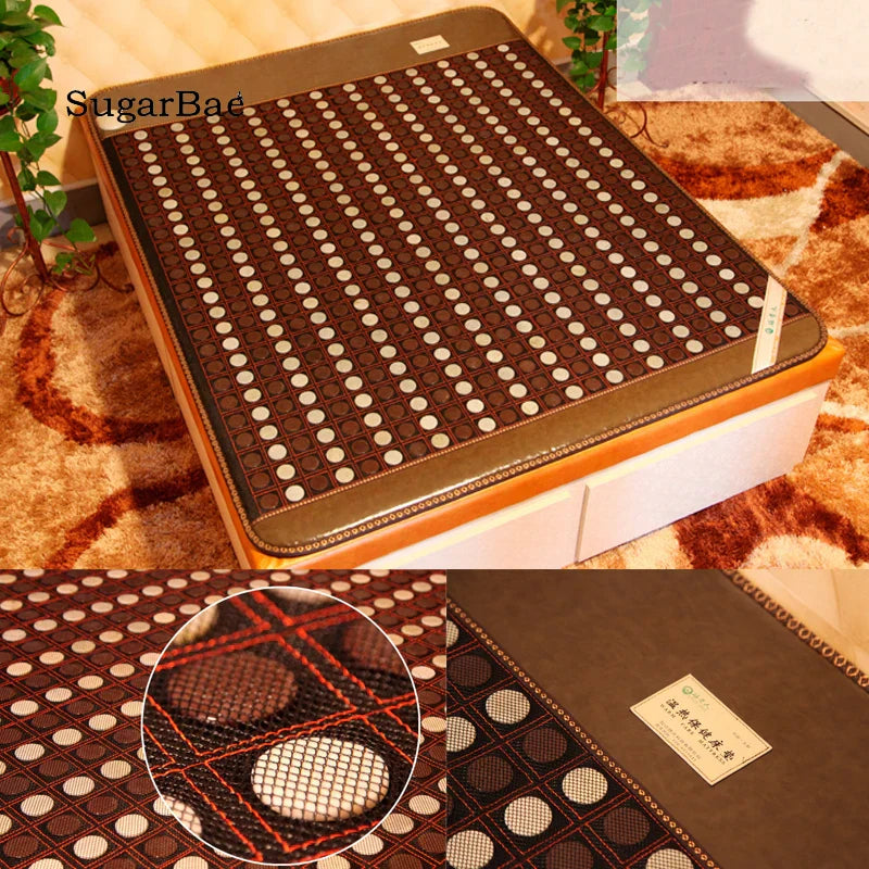 Heated Bed Cushion Tourmaline Jade Stone Mattress