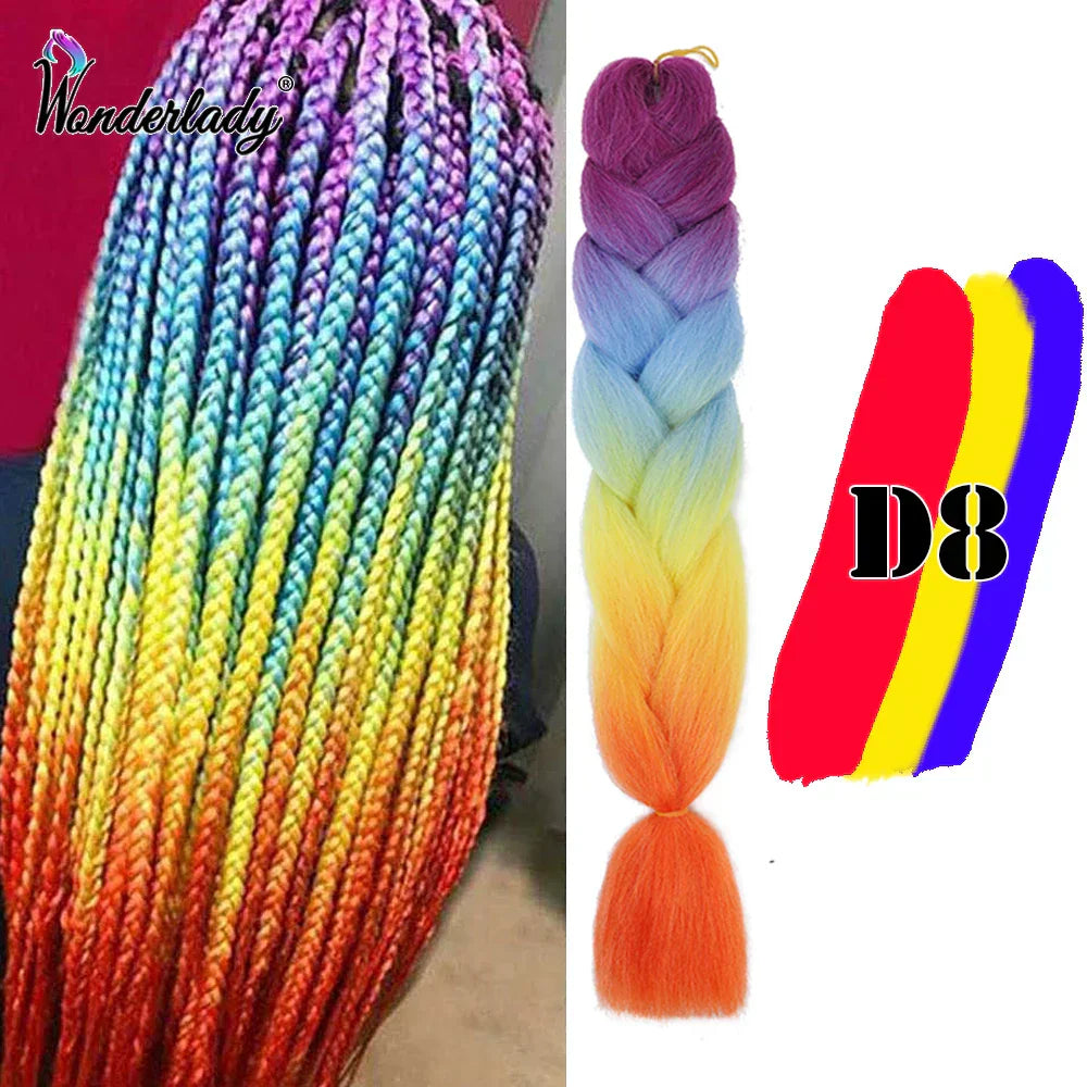 Wonderlady Color Long Colored Braiding Hair Jumbo Braids