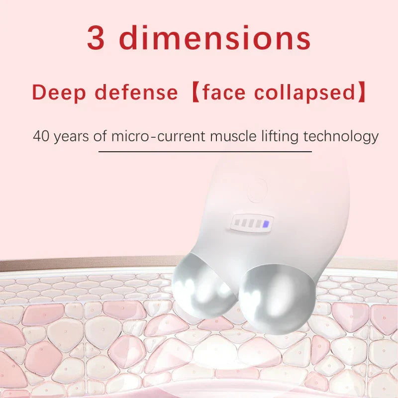 Microcurrent Facial Toning Device Ems Face Roller Electric