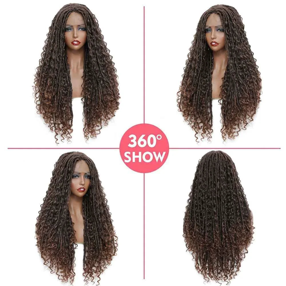 Tress Goddess Faux Locs Wigs Long Braided Lace