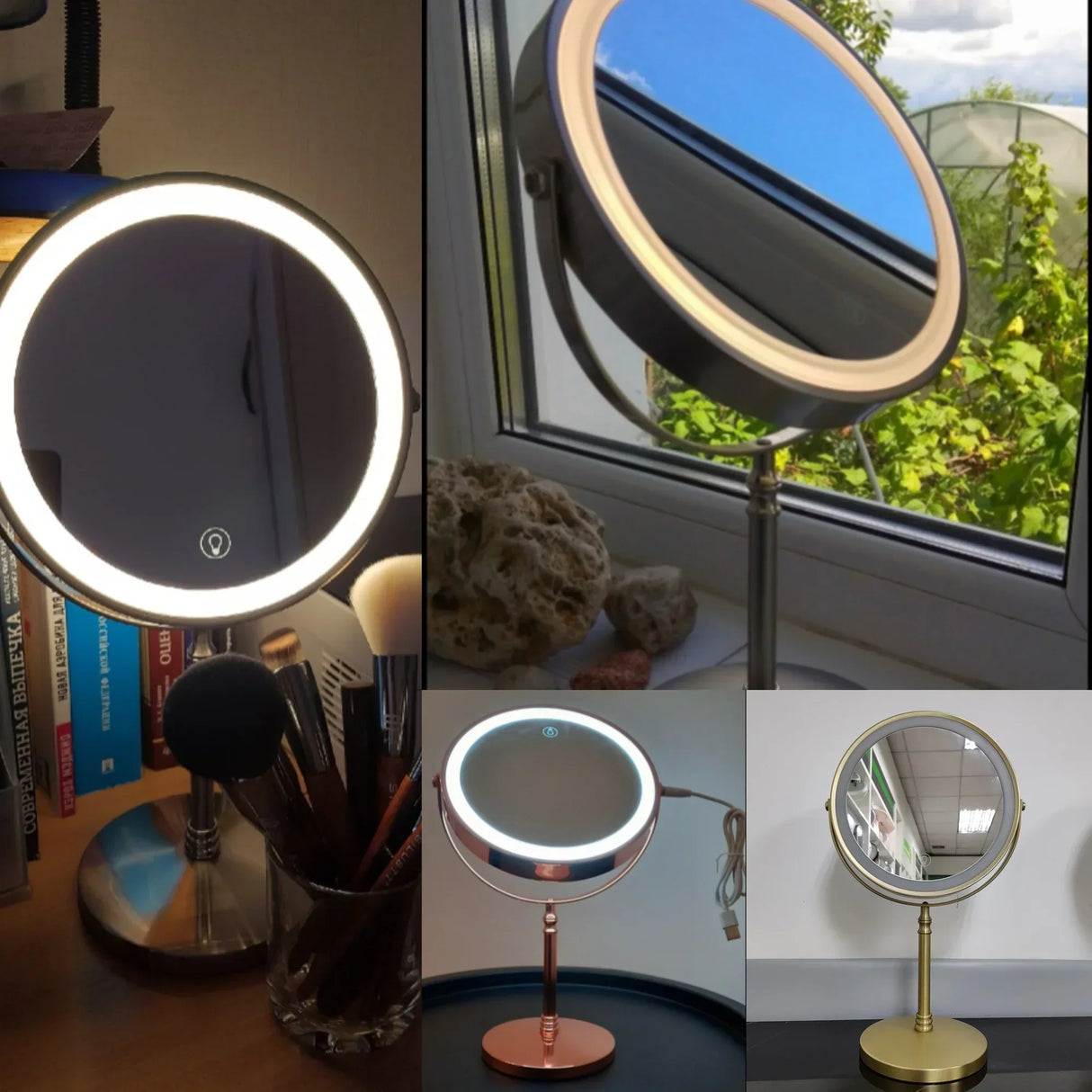 Makeup Mirror With Light Lamp X Magnifying Desktop