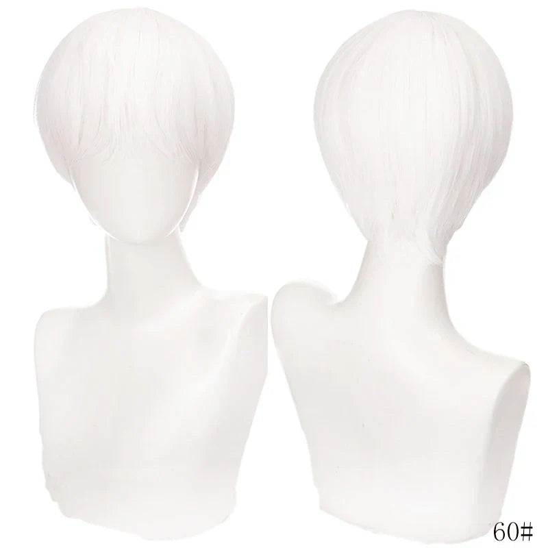 Manwei Fashion Men Short Wig Light Yellow Blonde