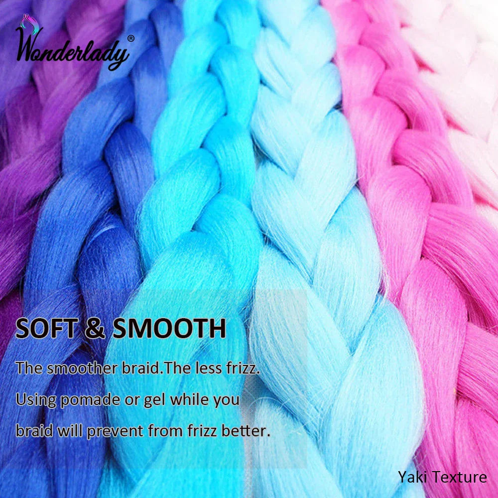 Wonderlady Color Long Colored Braiding Hair Jumbo Braids
