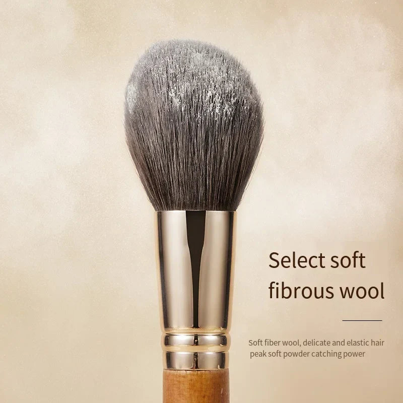 Mini Cosmetic Brush Set - Short Handle Powder, Blusher, and Eyeshadow Brushes