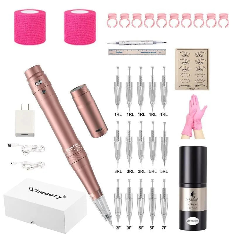 Tattoo Machine Kit Permanent Makeup Machine Wireless Charge