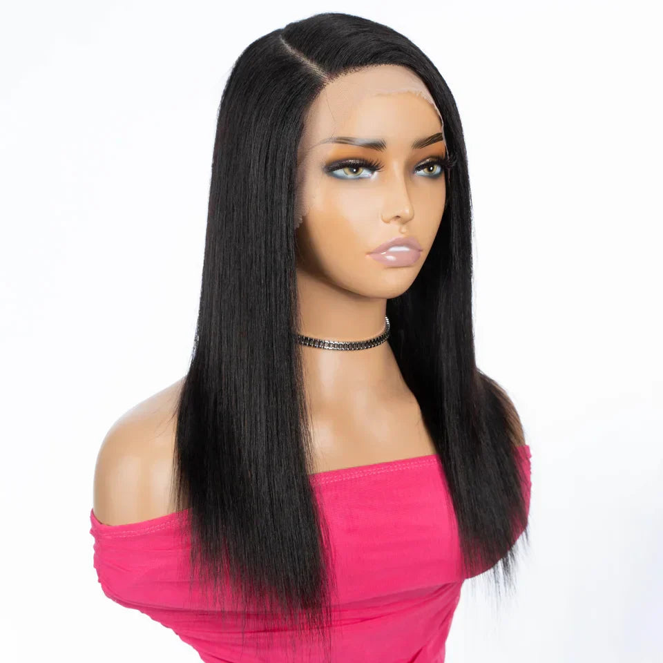 Sleek Straight Human Hair Wigs For Women Left