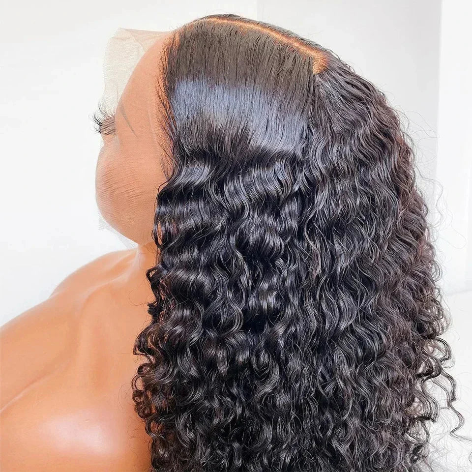 Soft Glueless Synthetic Deep Curly Lace Front