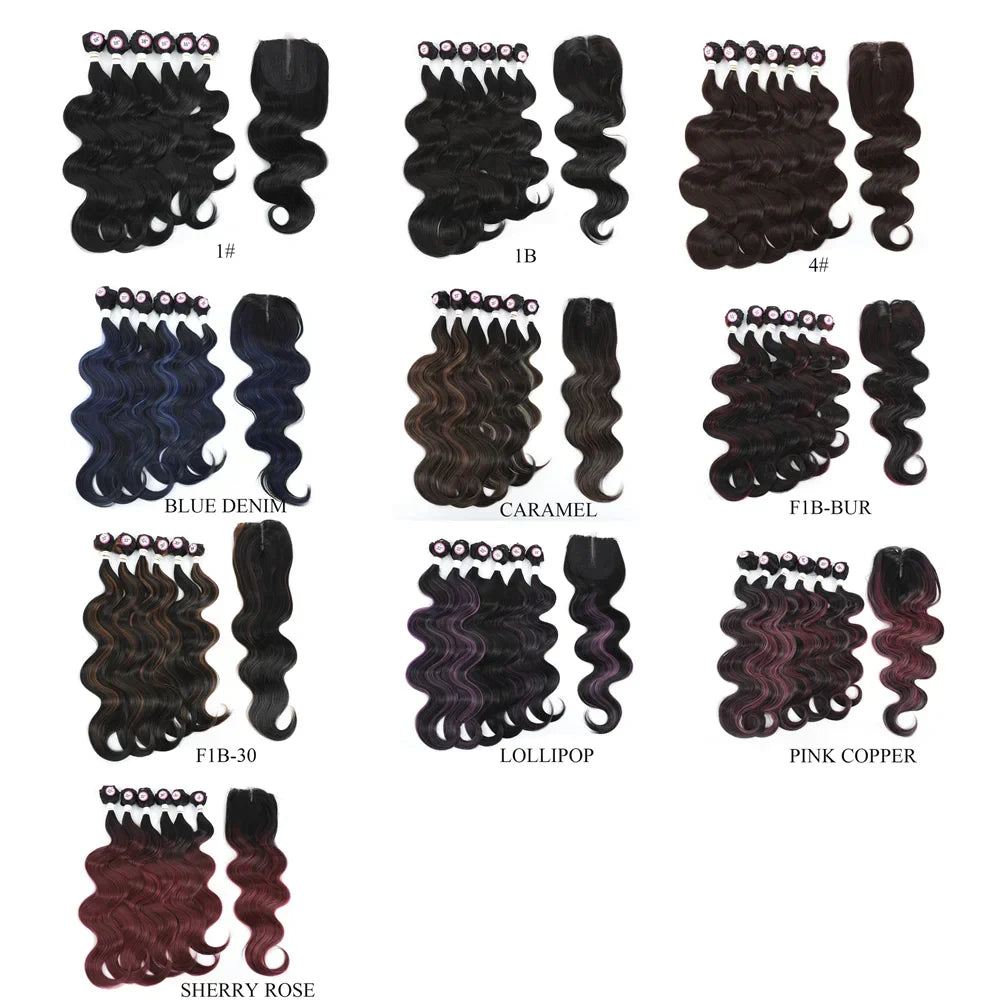 Tress Body Wave Hair Bundles With Middle Part