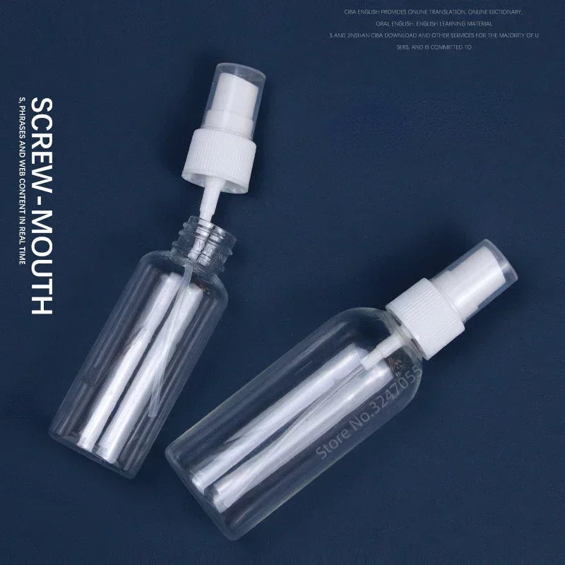 Refillable Clear Pet Plastic Portable Spray Bottle Empty