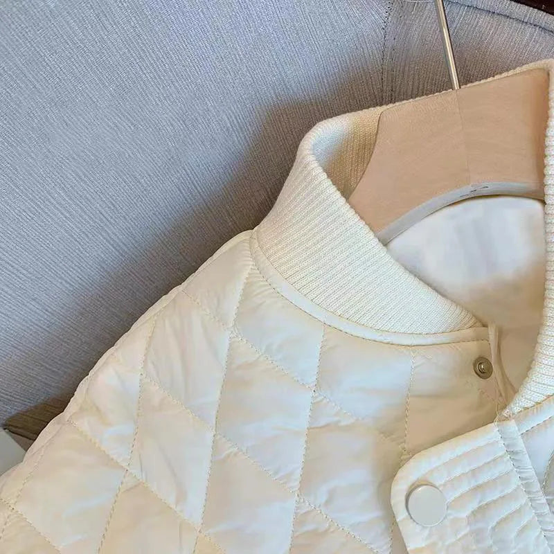 White Winter Down Cotton Jackets Women Korean