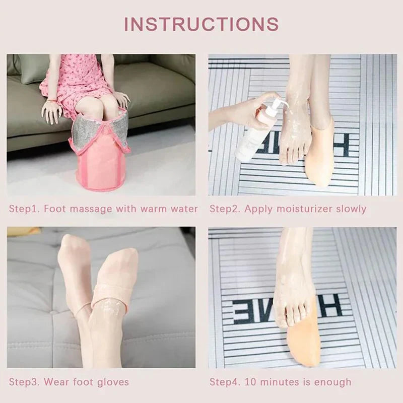 Pair Silicone Foot Care Socks Anti Cracking Moisturizing