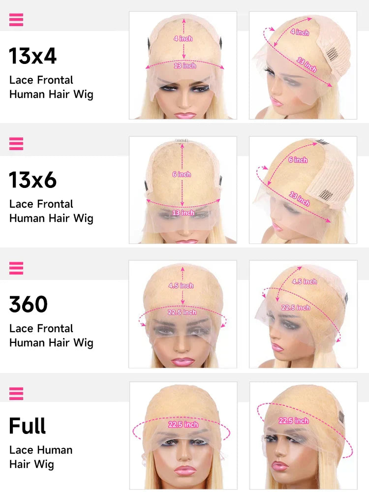 Full Lace Wig Human Hair Pre Plucked Blonde