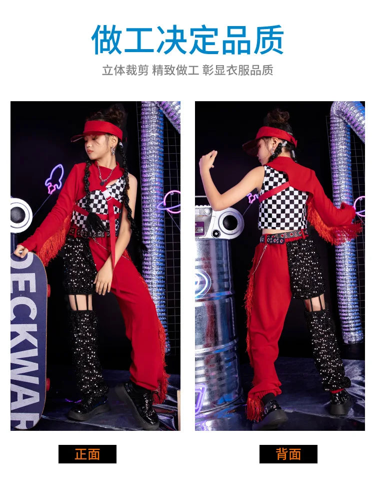 K-Pop Clothes Children' Cool Hiphop Dance Outfit Girls'