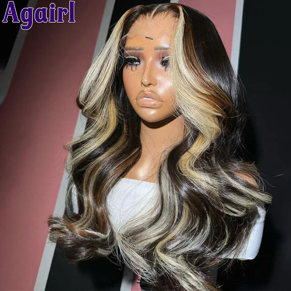 Highlights Wig Human Hair Hd