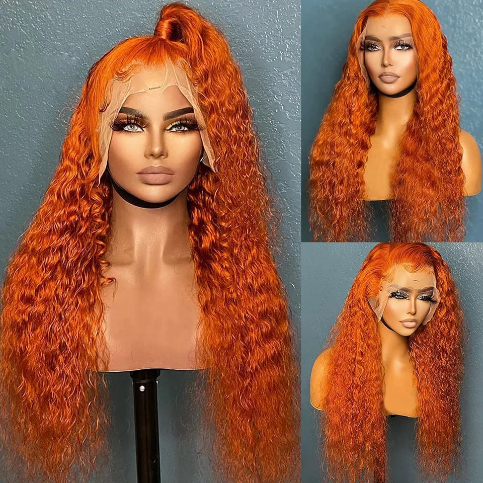 Ginger Full Lace Front Human Hair Wigs Deep