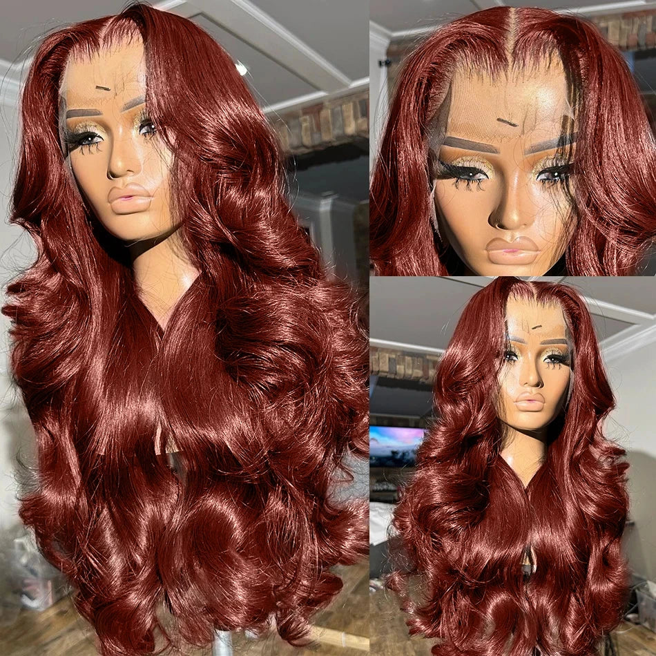 Reddish Brown Body Wave Lace Frontal Human