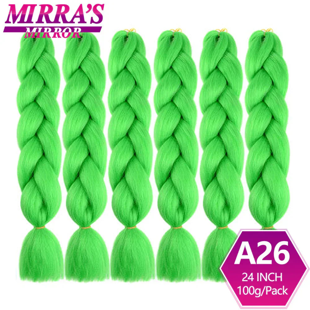 Jumbo Ombre Braids - Black, Brown, Blue, Pink