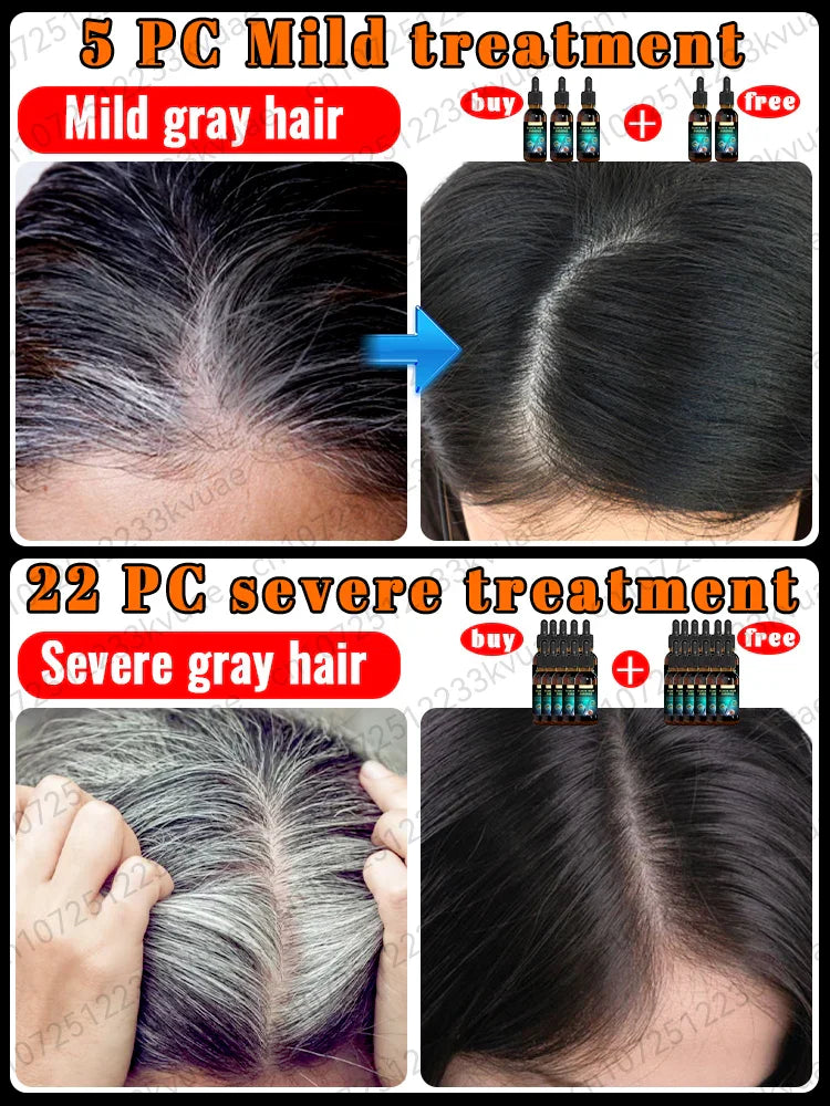 Anti-Grey Hair Essence, Restore Natural Hair Color And