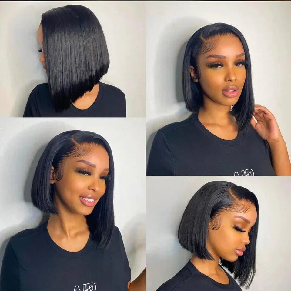 Hd Lace Frontal Wigs Straight Short Bob