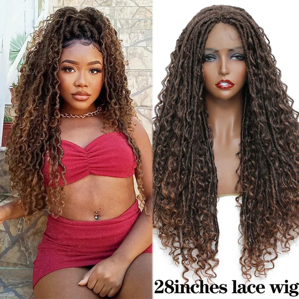 Tress Goddess Faux Locs Wigs Long Braided Lace