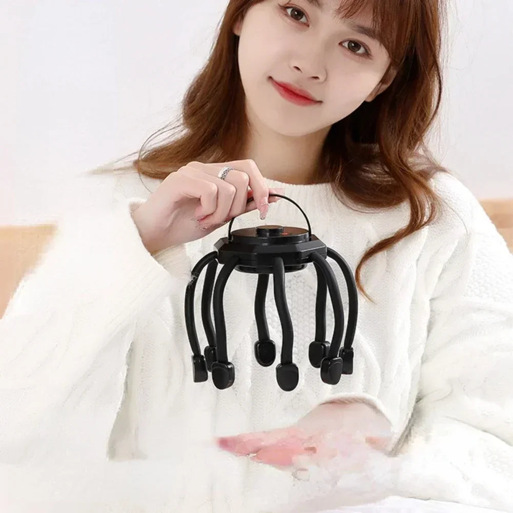 Head Massager Octopus Scalp Massage Instrument With Bluetooth