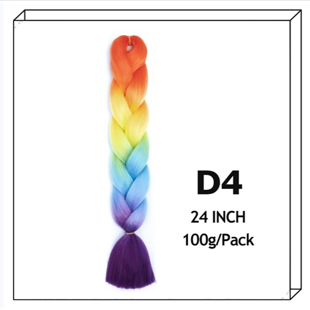 Synthetic Long Jumbo Ombre Braiding Hair For Women