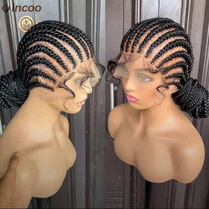 Full Lace Braided Wigs Women Jumbo Knotless