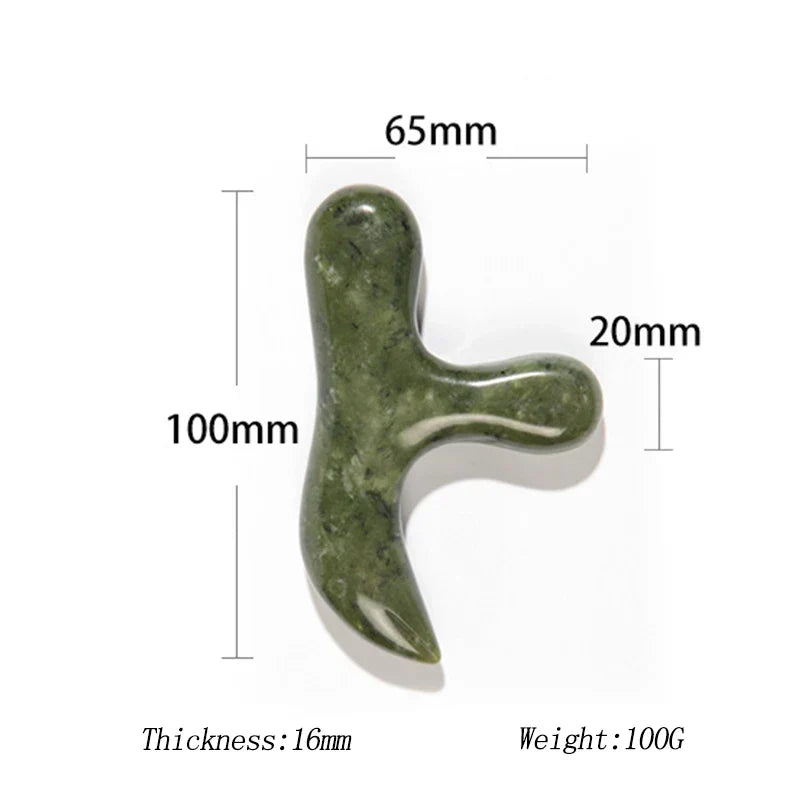 Natural Xiuyan Jade Foot Massager Scraping Gua Sha